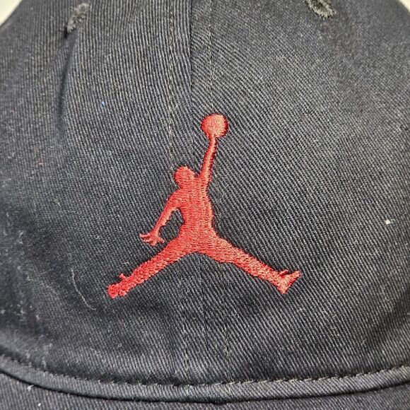 Air Jordan 1 2 3 4 11 Retro Bred Chicago Dad Hat Cap Black Red Cotton Cap New - Picture 4 of 8